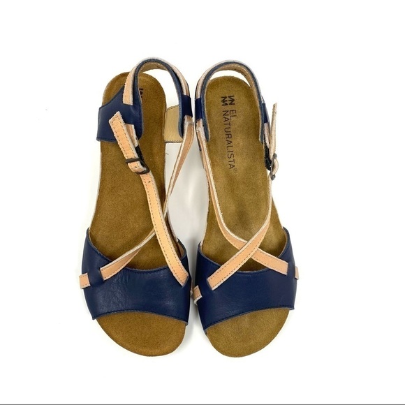 El Naturalista leather Kuna sandals ocean - Picture 5 of 7